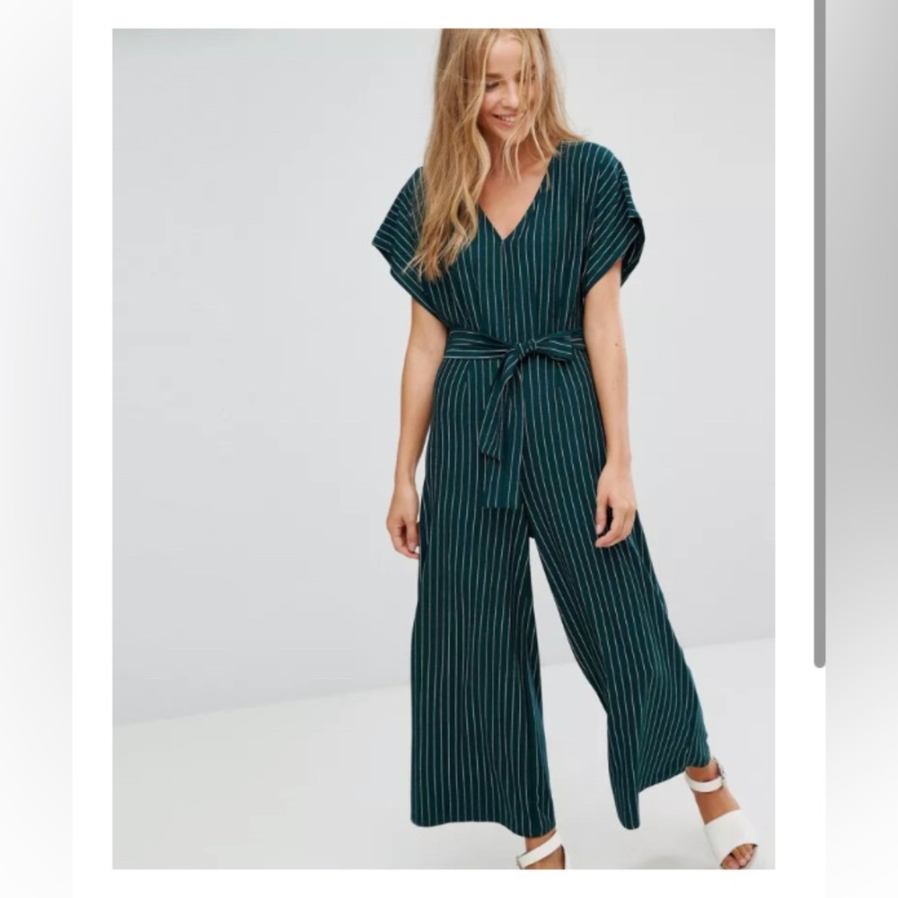 Berksha Batwing Striped Jumpsuit